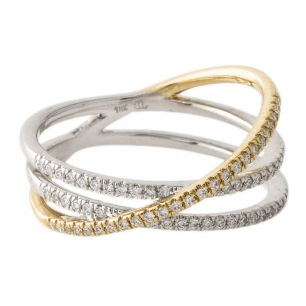 Bony Levy 18k Gold Cross Over Ring